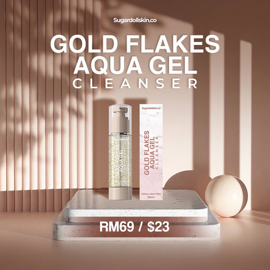 Sugardollskin.co Gold Flakes Aqua Gel Cleanser